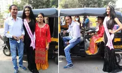 मिस इंडिया रनर अप का ताज पहन पापा के ऑटो में मान्या सिंह ने की सवारी मिस इंडिया रनर अप का ताज पहन पापा के ऑटो में मान्या सिंह ने की सवारी