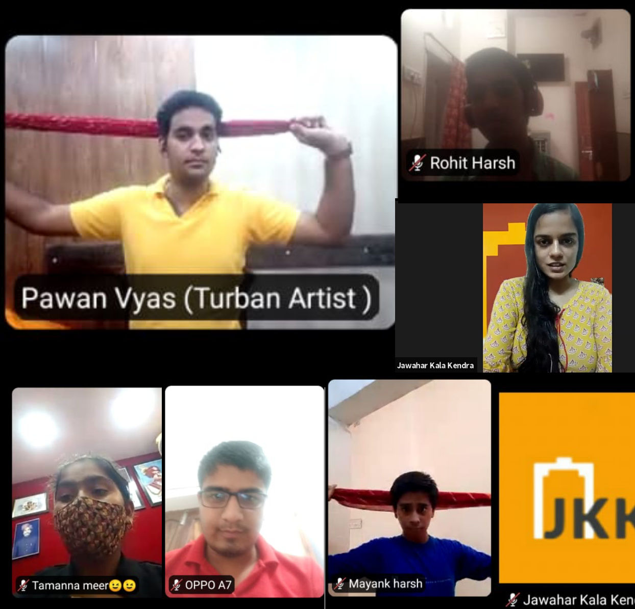 राजस्थानी पगड़ियों पर ऑनलाइन कार्यशाला का हुवा आयोजन