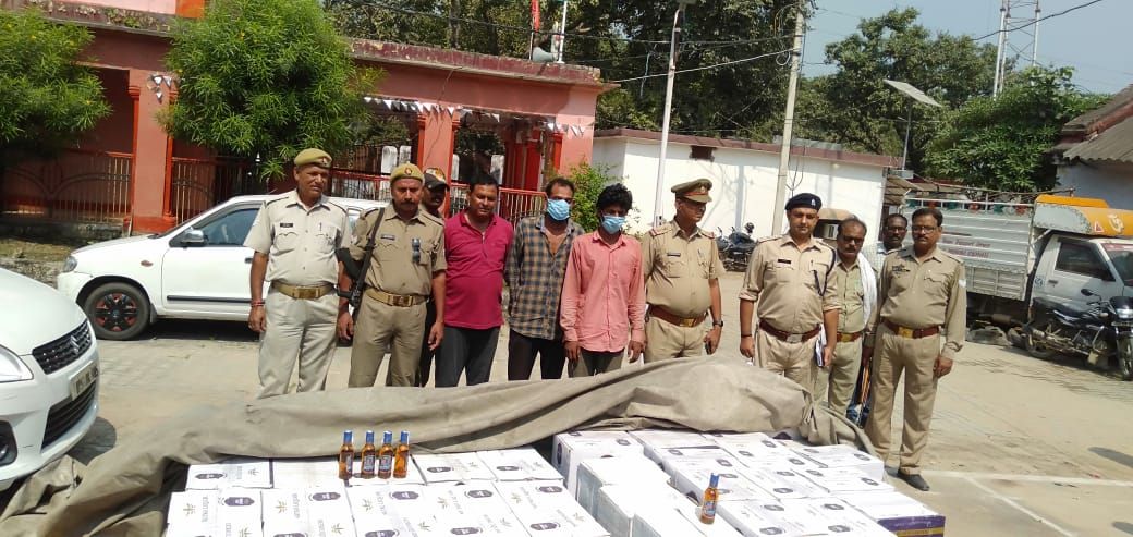 हरियाणा से बिहार जा रही अवैध शराब की खेप रोहनिया में पकड़ी गयी पुलिस ने तीन शराब तस्कर को भेजा जेल