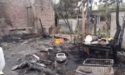 बलिया- दो घंटे में दो बार लगी आग, आठ झोपड़ियां जलकर खाक; समूह से लिए गए पैसे भी हो गए राख