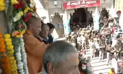 बरसाना में योगी आदित्यनाथ की लड्डू वाली होली, कहा- राधा रानी के चरणों में नमन करने बरसाना आया हूं