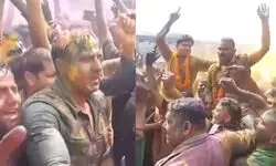 संभल में डीएम, एसपी और CO अनुज चौधरी ने जमकर किया डांस, खेली होली