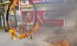 रांची में बंद को लागू कराने के लिए सड़कों पर आदिवासी संगठन, टायर जलाकर मार्गों को किया जाम; जानें मामला रांची में बंद को लागू कराने के लिए सड़कों पर आदिवासी संगठन, टायर जलाकर मार्गों को किया जाम; जानें मामला