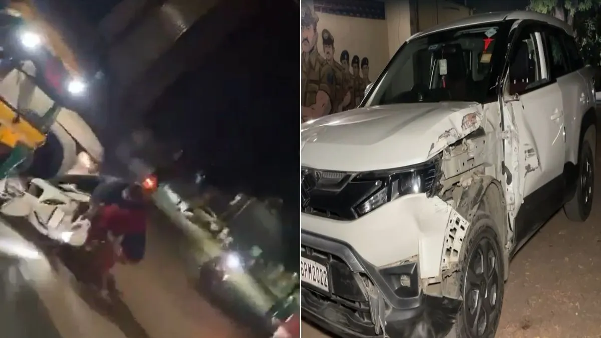 वडोदरा में फिर शराब पीकर अंधाधुंध दौड़ा रहा था कार, 10 वाहनों को एक साथ मारी टक्कर वडोदरा में फिर शराब पीकर अंधाधुंध दौड़ा रहा था कार, 10 वाहनों को एक साथ मारी टक्कर