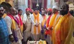 पूर्व कुश्ती संघ के राष्ट्रीय अध्यक्ष बृजभूषणशरण सिंह का अयोध्या के धर्म गुरुओं ने किया स्वागत सम्मान