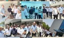 मत्स्य मंत्रालय के सचिव अभिलक्ष लिखी द्वारा निर्माणाधीन मत्स्य मंडी का निरीक्षण