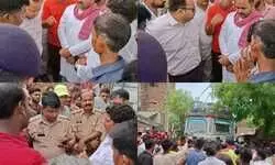 बालू लदे ट्रक ने छीन ली मजदूर की ज़िंदगी, परिजनों ने किया सड़क जाम