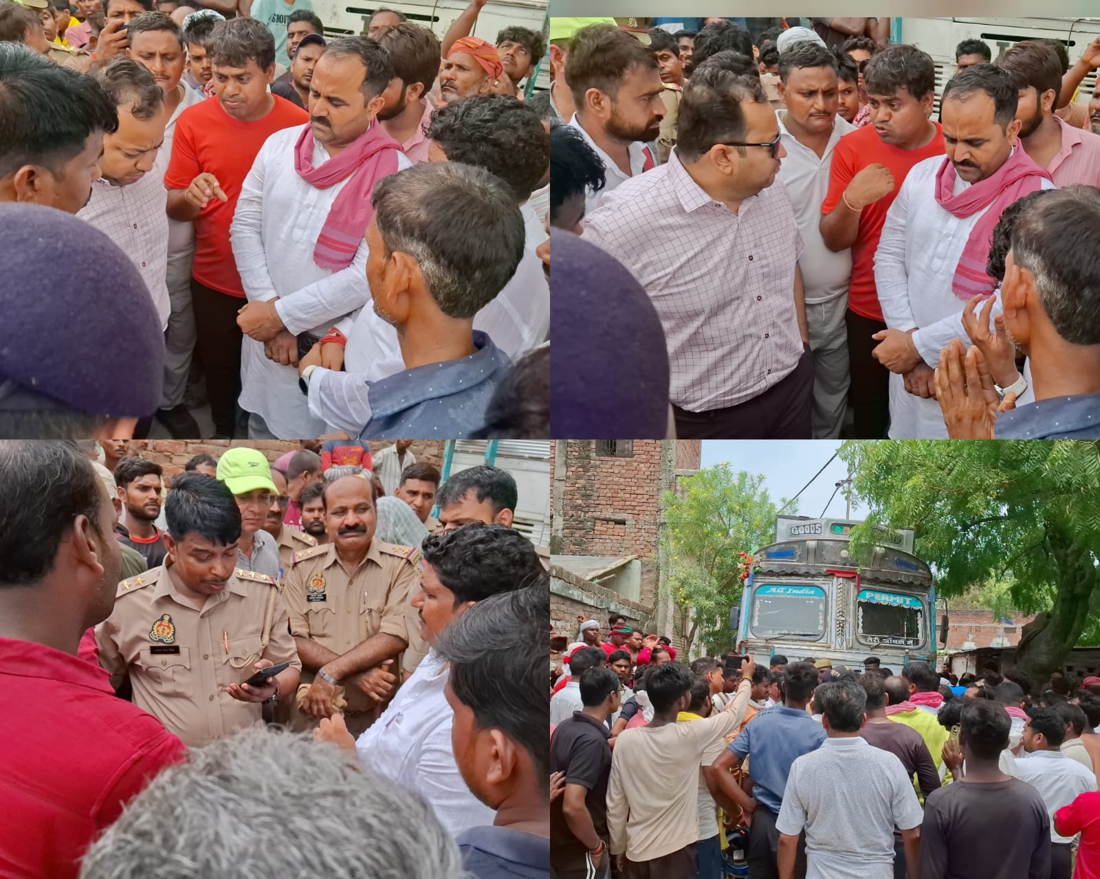 बालू लदे ट्रक ने छीन ली मजदूर की ज़िंदगी, परिजनों ने किया सड़क जाम बालू लदे ट्रक ने छीन ली मजदूर की ज़िंदगी, परिजनों ने किया सड़क जाम
