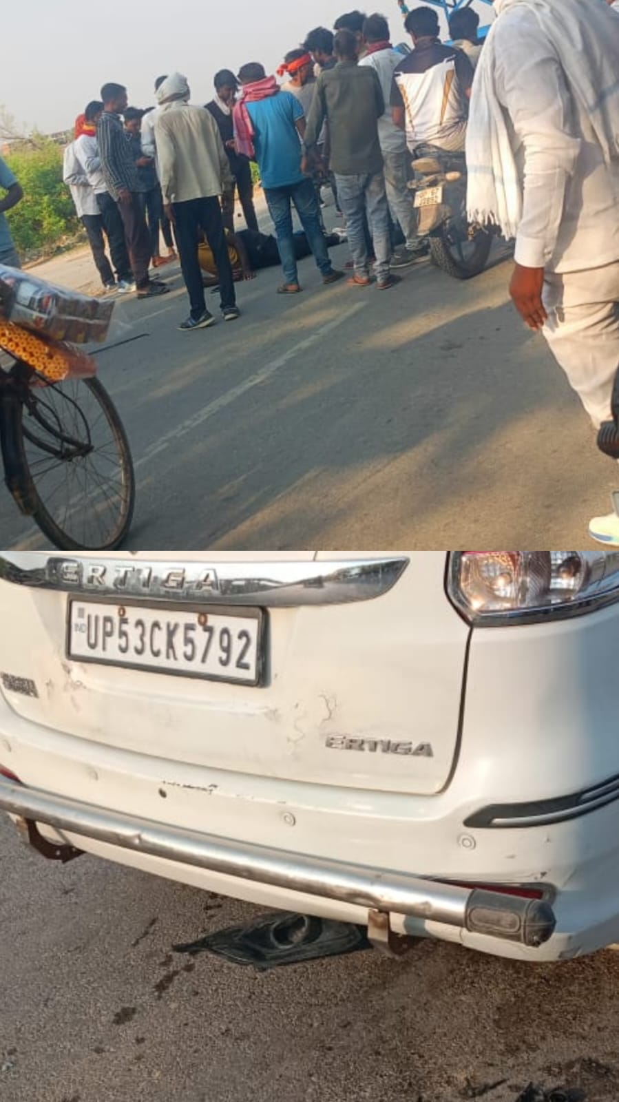 कार की टक्कर से मोटरसाइकिल सवार गंभीर रूप से घायल कार की टक्कर से मोटरसाइकिल सवार गंभीर रूप से घायल