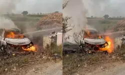 कार बनी चिता…सीट पर बैठे-बैठे जिंदा जले पांच लोग, बुलंदशहर रोड पर हुआ दर्दनाक हादसा कार बनी चिता…सीट पर बैठे-बैठे जिंदा जले पांच लोग, बुलंदशहर रोड पर हुआ दर्दनाक हादसा