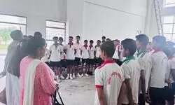 अटल आवासीय विद्यालय में बच्चों का स्वास्थ्य परीक्षण