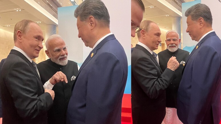 करीब, मुस्कुराते और हाथ मिलाते... मोदी, पुतिन और जिनपिंग की केमिस्ट्री, SCO समिट से पहले बड़ा संदेश करीब, मुस्कुराते और हाथ मिलाते... मोदी, पुतिन और जिनपिंग की केमिस्ट्री, SCO समिट से पहले बड़ा संदेश