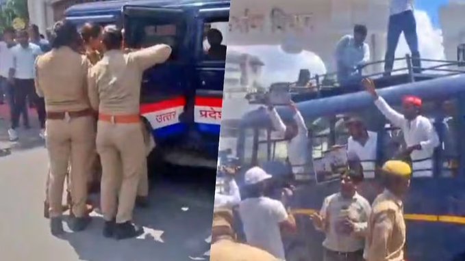 ABVP के समर्थन में सपा की छात्र सभा, बाराबंकी लाठीचार्ज के विरोध में किया जोरदार प्रदर्शन