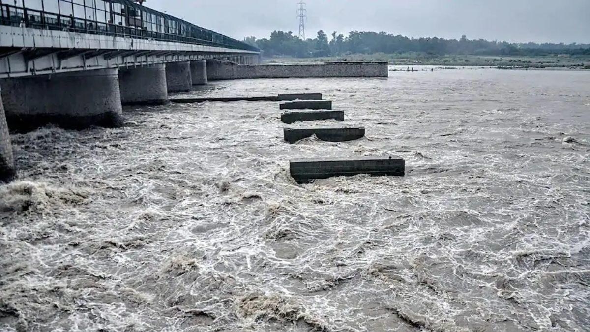 दिल्ली डेंजर जोन में! यमुना का जलस्तर 207.47 मीटर, लोहे का पुल जलमग्न दिल्ली डेंजर जोन में! यमुना का जलस्तर 207.47 मीटर, लोहे का पुल जलमग्न