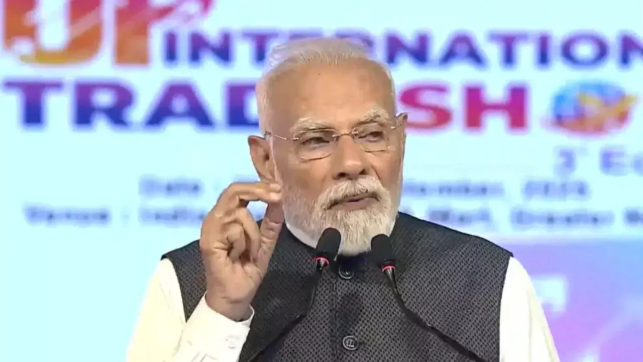 ट्रेड शो में बोले PM मोदी- चिप से शिप तक भारत में बनाना चाहते हैं