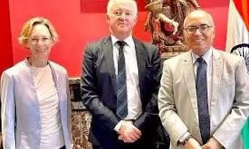 आयरलैंड में भारत के राजदूत अखिलेश मिश्रा ने राष्ट्रपति माइकल डी. हिगिंस से की सौहार्दपूर्ण शिष्टाचार भेंट