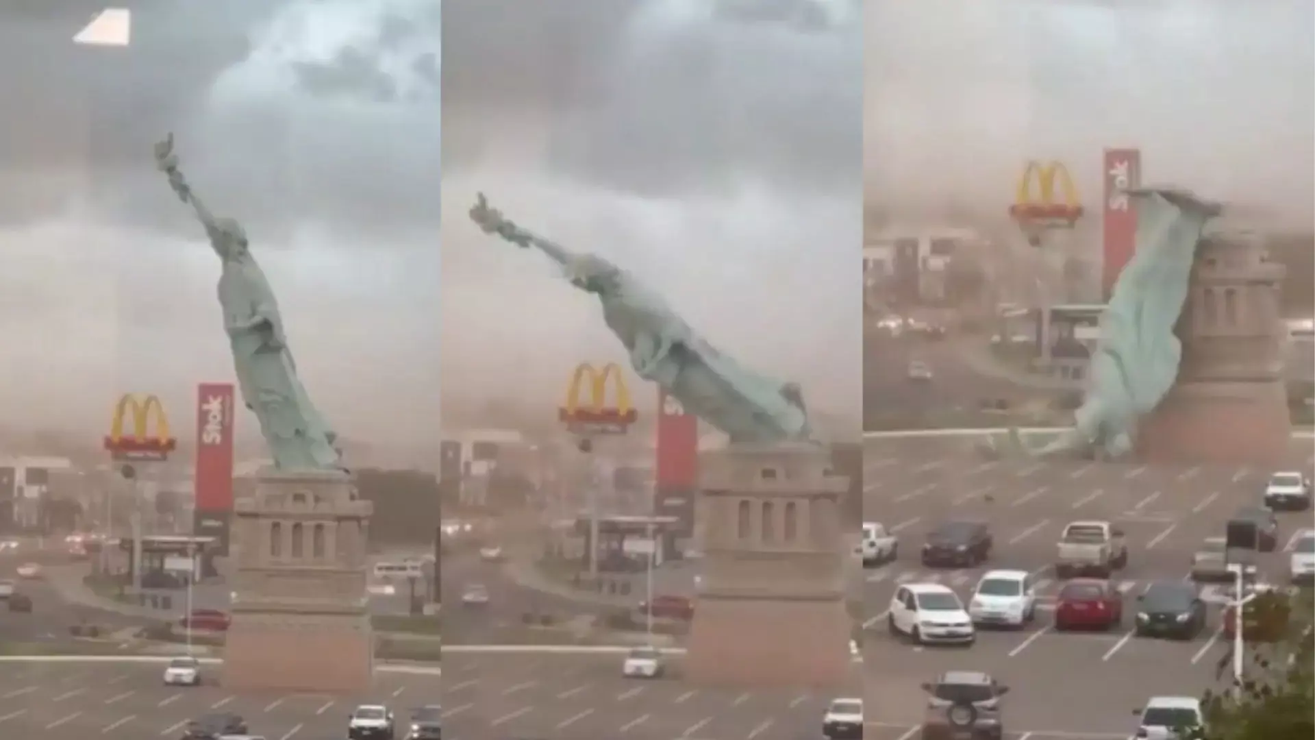 ब्राज़ील में तूफ़ानी हवाओं से गिरी स्टेचू ऑफ़ लिबर्टी की विशाल प्रतिकृति- वायरल भ्रम के बीच तथ्य स्पष्ट ब्राज़ील में तूफ़ानी हवाओं से गिरी स्टेचू ऑफ़ लिबर्टी की विशाल प्रतिकृति- वायरल भ्रम के बीच तथ्य स्पष्ट