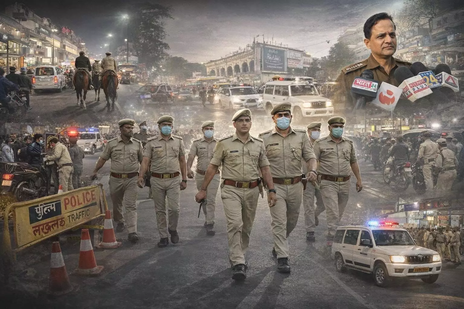 नए साल के स्वागत को लेकर लखनऊ में सुरक्षा और यातायात व्यवस्था को मजबूत करने के उद्देश्य से पुलिस प्रशासन पूरी तरह अलर्ट मोड में है। नए साल के स्वागत को लेकर लखनऊ में सुरक्षा और यातायात व्यवस्था को मजबूत करने के उद्देश्य से पुलिस प्रशासन पूरी तरह अलर्ट मोड में है।