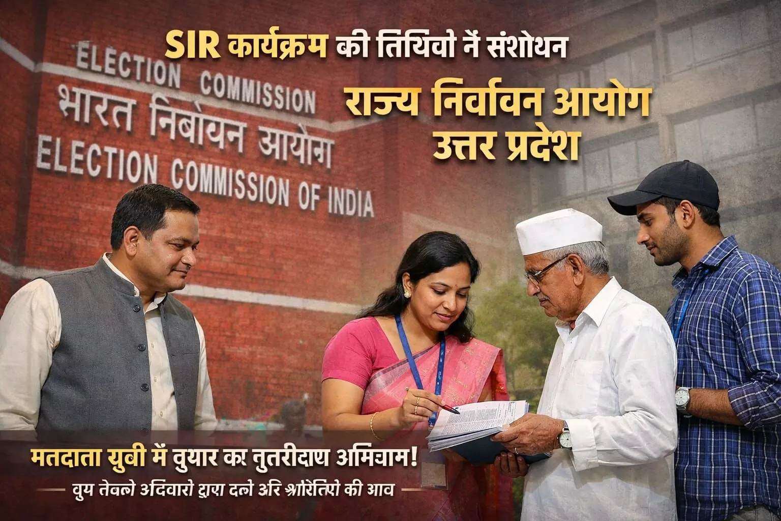 भारत निर्वाचन आयोग ने SIR कार्यक्रम की तिथियों में किया संशोधन, उत्तर प्रदेश के लिए नई समय-सारिणी जारी भारत निर्वाचन आयोग ने SIR कार्यक्रम की तिथियों में किया संशोधन, उत्तर प्रदेश के लिए नई समय-सारिणी जारी