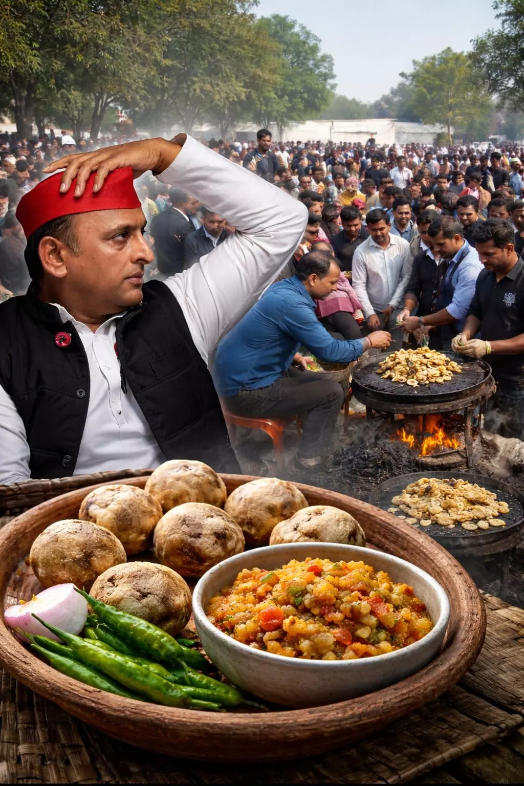 यूपी की सियासत में ‘चोखा–बाटी’ की एंट्री, क्यों बना यह पारंपरिक व्यंजन राजनीतिक संदेश? यूपी की सियासत में ‘चोखा–बाटी’ की एंट्री, क्यों बना यह पारंपरिक व्यंजन राजनीतिक संदेश?