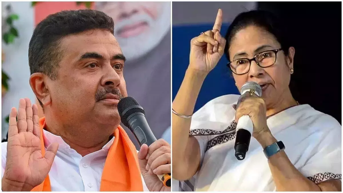 बंगाल की राजनीति में टकराव और तीखा : कोयला घोटाले के आरोपों पर सुवेंदु अधिकारी का मुख्यमंत्री ममता बनर्जी को कानूनी नोटिस, सियासी संग्राम तेज बंगाल की राजनीति में टकराव और तीखा : कोयला घोटाले के आरोपों पर सुवेंदु अधिकारी का मुख्यमंत्री ममता बनर्जी को कानूनी नोटिस, सियासी संग्राम तेज