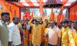 आस्था के संग निकली कलश यात्रा, सरायरासी में राम कथा का मंगलारंभ