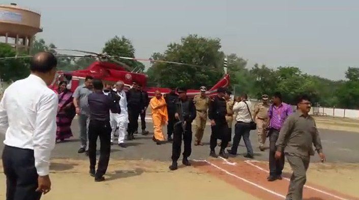 सीएम बनने के बाद पहली बार इटावा पहुंचे योगी आदित्यनाथ