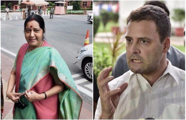 सुषमा स्वराज ने संसद में राहुल गांधी को लताड़ा, कहा- चीनी राजदूत से मिलने से पहले बता तो देते सुषमा स्वराज ने संसद में राहुल गांधी को लताड़ा, कहा- चीनी राजदूत से मिलने से पहले बता तो देते