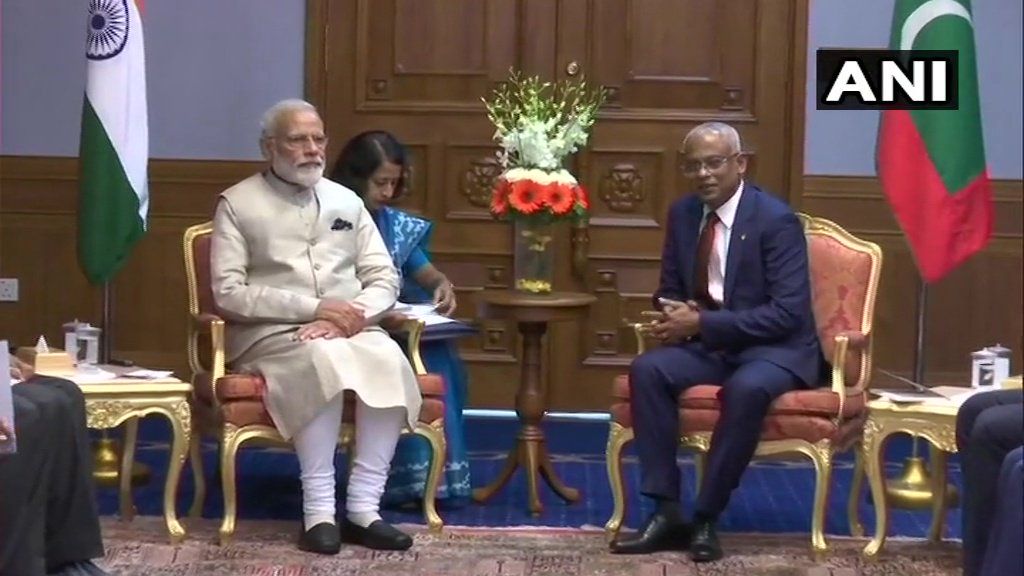 माले में पीएम मोदी और मालदीव राष्ट्रपति इब्राहिम मो. सोलिह के बीच हुई मुलाकात।