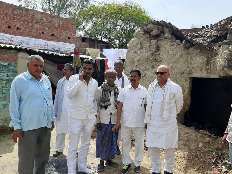 प्राकृतिक आपदा से सर्वाधिक प्रभावित गांव बरही कला पहुचे अजय राय