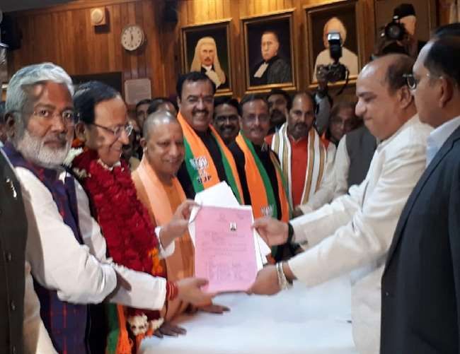 राज्यसभा की रिक्त सीट पर भाजपा के अरुण सिंह ने किया नामांकन, जीतना तय