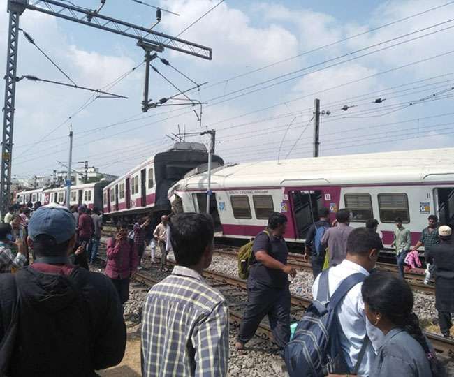 हैदराबाद में बड़ा ट्रेन हादसा, काचीगुड़ा रेलवे स्टेशन पर 2 ट्रेनों में टक्कर.