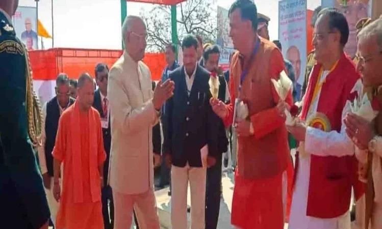कानपुर: राष्ट्रपति कोविंद ने बालाजी मंदिर पहुंच की पूजा-अर्चना, भारत माता की मूर्ति का किया अनावरण