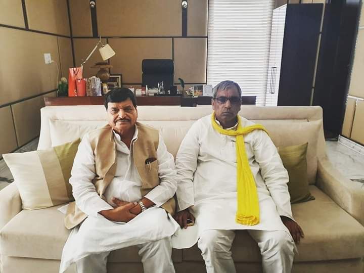 प्रगतिशील समाजवादी पार्टी के राष्ट्रीय अध्यक्ष शिवपाल सिंह यादव से ओम प्रकाश राजभर ने आवास पर मुलाक़ात की