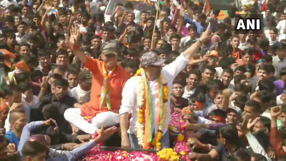 सनी देओल के रोड शो में लगे नारे- हिंदुस्तान जिंदाबाद था, जिंदाबाद है और जिंदाबाद रहेगा