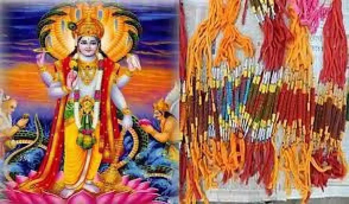 अनंत चतुर्दशी:- अनन्त भगवान की पूजा करके संकटों से रक्षा करने वाला अनन्तसूत्र बांधा जाता है अनंत चतुर्दशी:- अनन्त भगवान की पूजा करके संकटों से रक्षा करने वाला अनन्तसूत्र बांधा जाता है