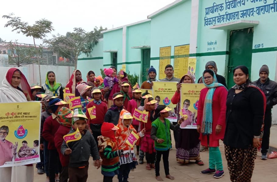 यूनिसेफ की टीम ने किया पोलियो अभियान का निरीक्षण