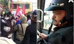 भारत बंद : पश्चिम बंगाल में रेलवे ट्रैक ब्लॉक, हेलमेट पहनकर बस चला रहा ड्राइवर भारत बंद : पश्चिम बंगाल में रेलवे ट्रैक ब्लॉक, हेलमेट पहनकर बस चला रहा ड्राइवर