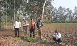 एसडीएम बिलारी के आदेश पर झील की हुई पैमाइश एसडीएम बिलारी के आदेश पर झील की हुई पैमाइश