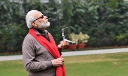 पीएम मोदी ने भी देखा सूर्य ग्रहण का नजारा, शेयर की फोटो