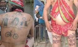 अखिलेश यादव की रैली में दिखे अजब गजब फैन