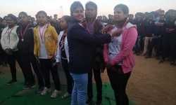 राजीव गांधी दक्षिणी परिसर में चल रहे तीन दिवसीय वार्षिक खेलकूद