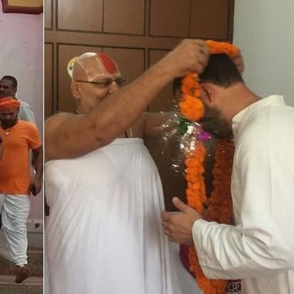 हनुमान दरबार पहुंचे राहुल