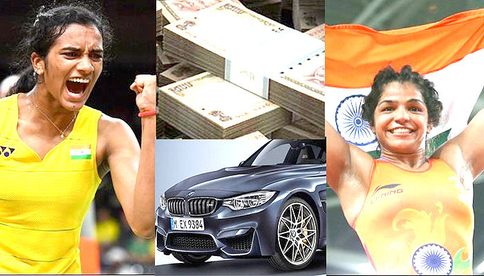 ओलंपिक पदक विजेताओं पर होने लगी पैसों की बारिश, गिफ्ट में सिंधु को मिलेगी BMW
