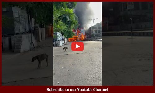 गुजरात : वडोदरा में रेलवे स्टेशन के अंडरपास में लगी भीषण आग, प्लेटफॉर्म करवाया गया खाली, अलकापुरी अंडरपास में शॉर्ट सर्किट के कारण बुधवार शाम के  भीषण आग लग गई।